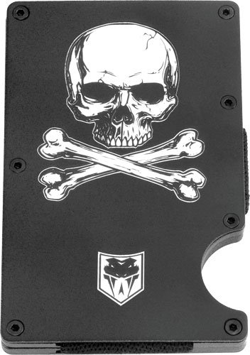 COBRATEC RFID JOLLY ROGER - ALUMINUM WALLET & MONEY CLIP