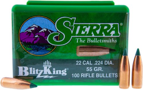S1455_1.jpg SIERRA BULLETS .22 CAL .224 - 55GR BLITZKING 100CT