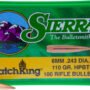 SIERRA BULLETS 6MM .243 - 110GR HP-BT MATCH 100CT