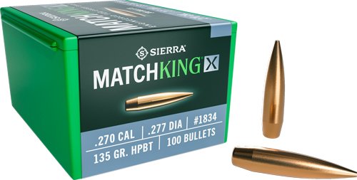 SIERRA BULLETS .270 CAL .277 - 135GR HPBT MATCHKING X 100CT