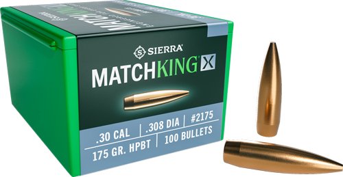 S2175_1.jpg SIERRA BULLETS .30 CAL .308 - 175GR HP-BT MATCHKING X 100CT