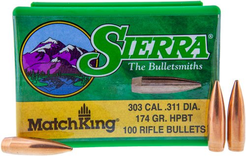 SIERRA BULLETS .303 CAL .311 - 174GR HP-BT MATCH 100CT