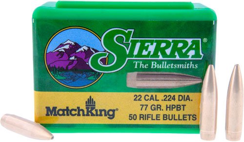 S9377GT_1.jpg SIERRA BULLETS .22 CAL .224 - 77GR HPBT W/CANNELURE 50CT