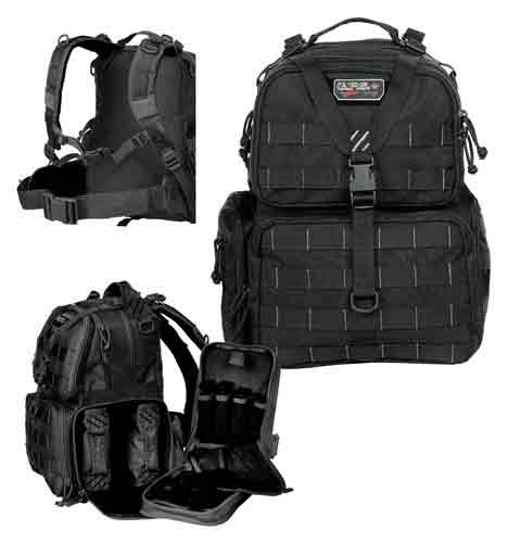 GPS TACTICAL RANGE BACKPACK - W/WAIST STRAP BLACK NYLON