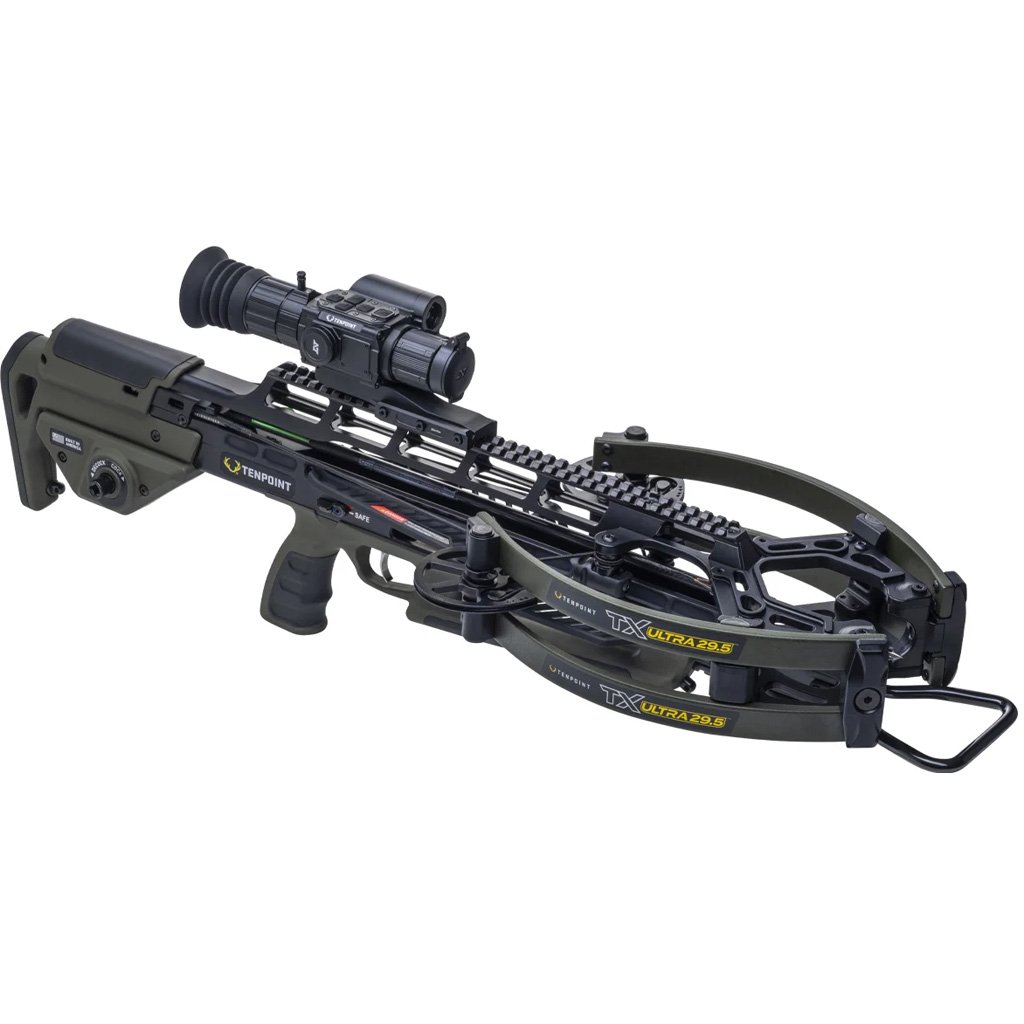TenPoint TX Ultra 29.5 Vision Crossbow Package ACUslide MAXX Vision Rangefinding Scope Moss Green