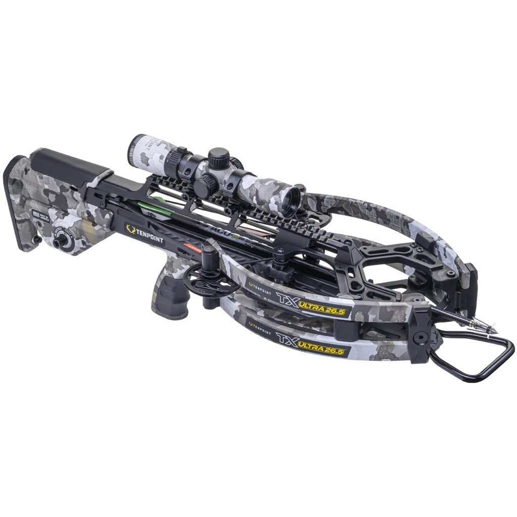 TEN1355_1.jpg TenPoint TX Ultra 26.5 Crossbow Package ACUslide MAXX RangeMaster 100 Scope Vektra Camo