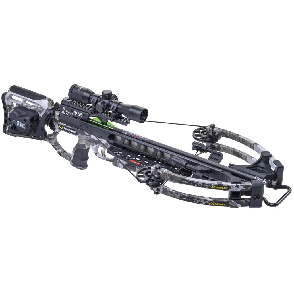 TenPoint Titan X Decock Crossbow Package ACUdraw De-Cock ProView 400 Scope Vektra Camo