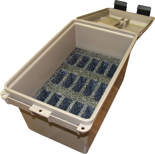 MTM TACTICAL MAGAZINE CAN - DARK EARTH HOLDS 15 AR-15 MAGS
