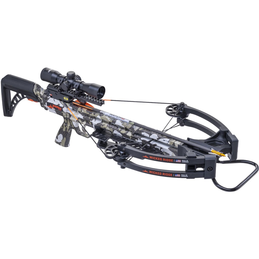 WIC1248_1.jpg Wicked Ridge Warrior 400 Crossbow Package Rope Sled ProView 400 Scope Peak XT Camo