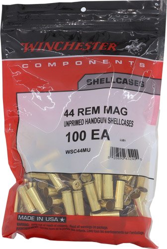 WINCHESTER UNPRIMED CASES 44 - REM MAG 100 PACK 20PK/CS