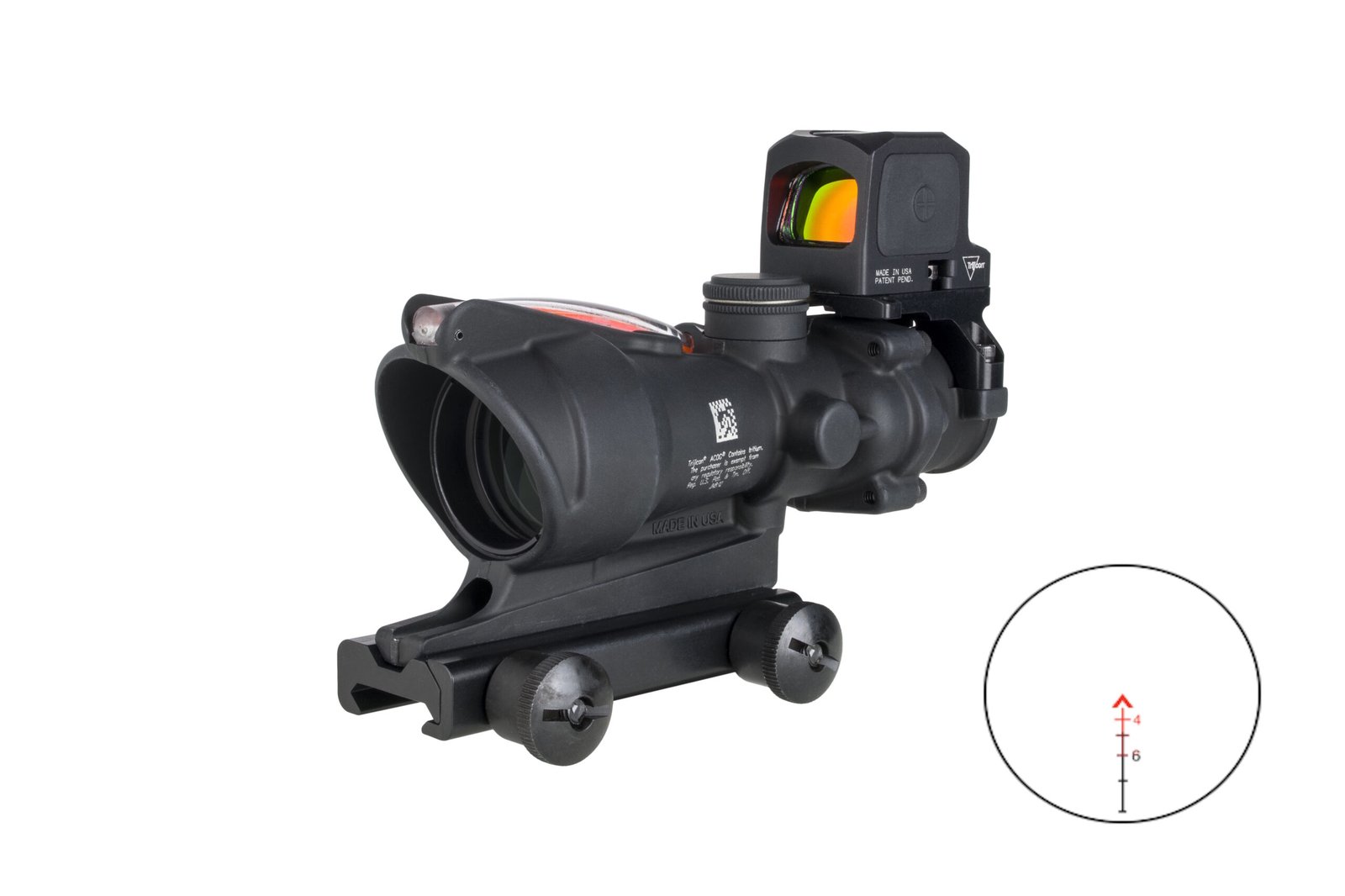 acogrcr0f13 TRIJICON ACOG 4X32 RED CHEV .223 W/RCR