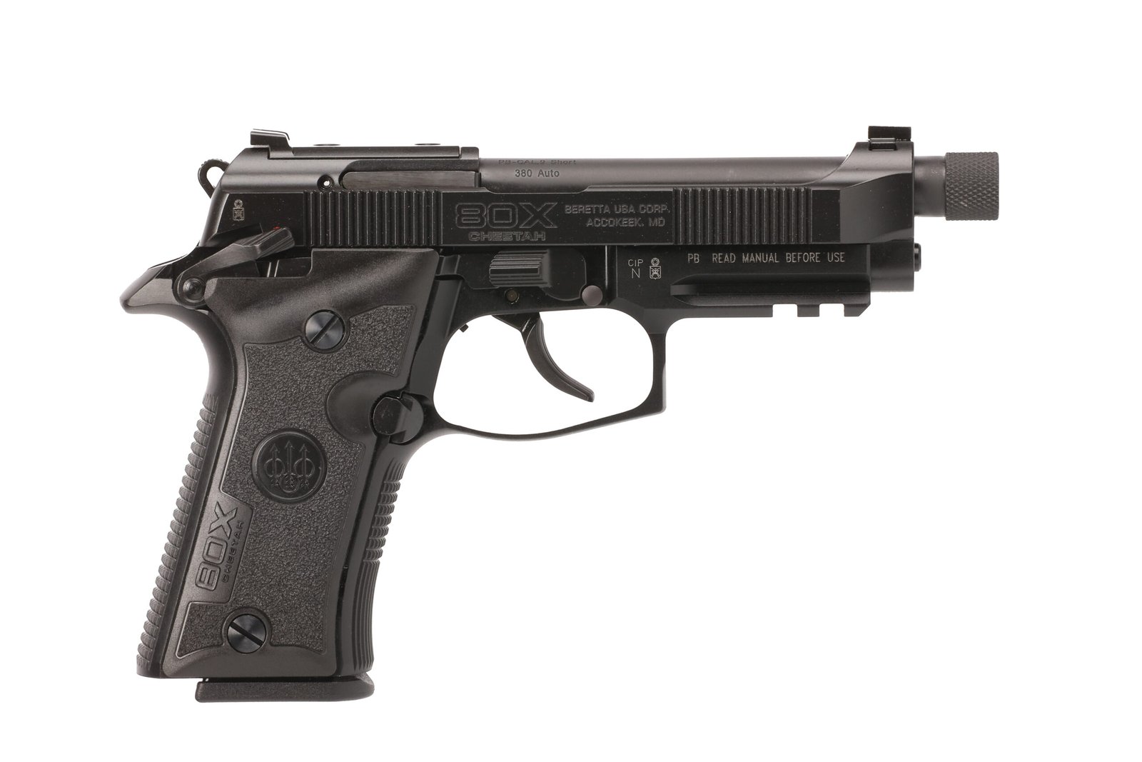 bej80xtu1099e5 BERETTA 80X CHEETAH 380ACP BLK 10+1 TB