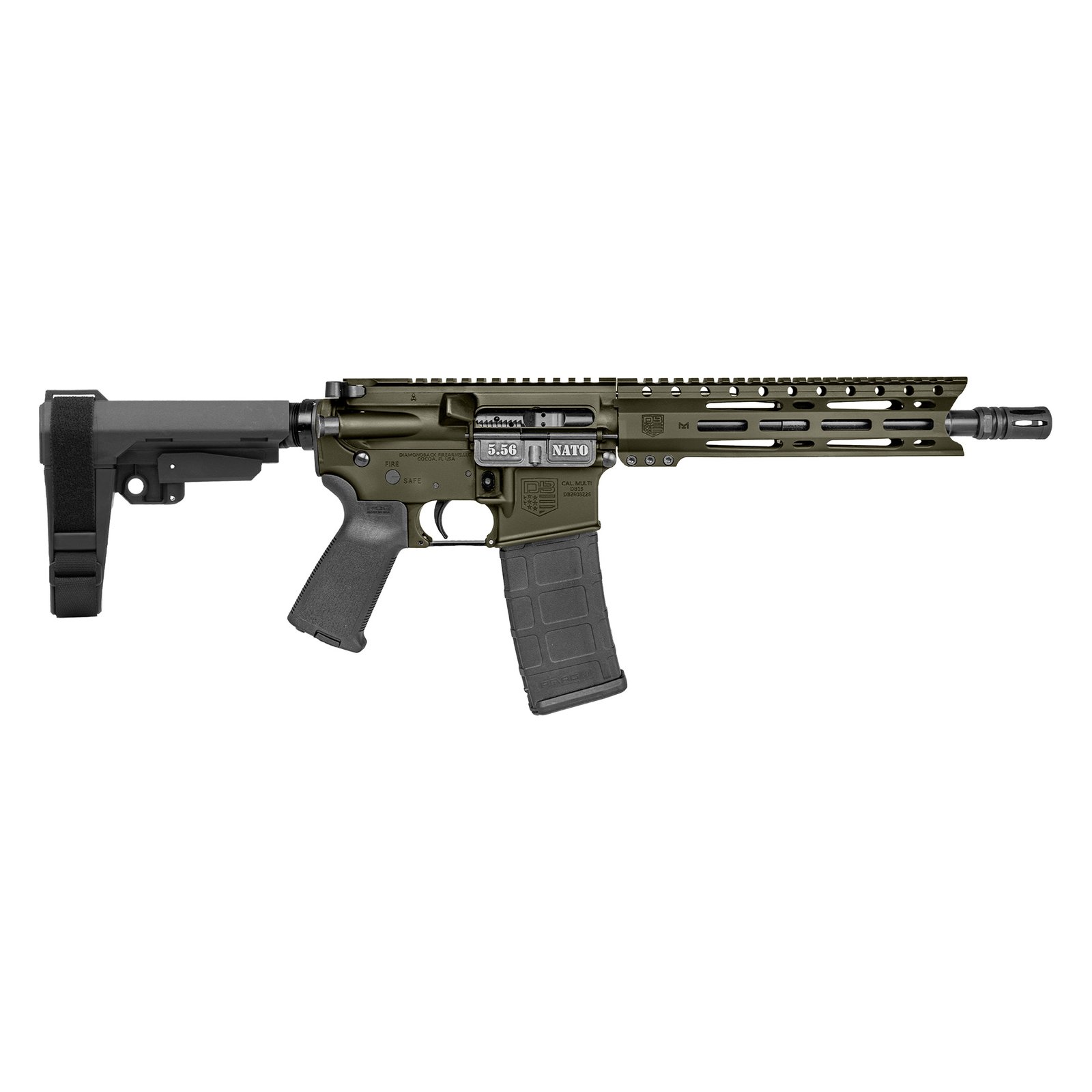 db1916k10175d6.jpg DIAMONDBACK FIREARMS DB-15 PIST 5.56MM ODG 10" SBA3