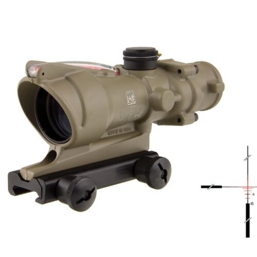 fdeacog2809 TRIJICON ACOG 4X32 .223 FDE BAC RED