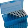 MTM DELUXE AMMO BOX 50-ROUNDS - RIFLE 223 REM TO 204 RUGER CB