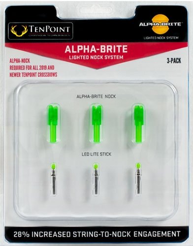 hea3583_pkg.jpg TENPOINT LIGHTED XBOW NOCK - ALPHA-BRITE .297" GREEN 3PK