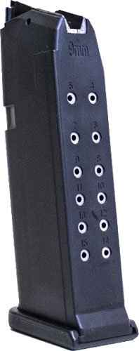 kcimz009_back KCI USA INC MAGAZINE FOR GLOCK - GEN 2 9MM 15RD BLACK POLY
