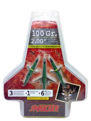 SWHACKER BROADHEAD 2-BLADE - 100GR 2" CUT 3/PK