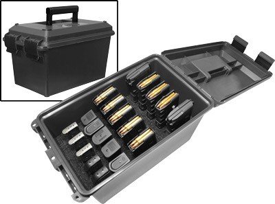 MTM TACTICAL MAGAZINE CAN - BLACK HOLDS AR-15/DS HANDGUN