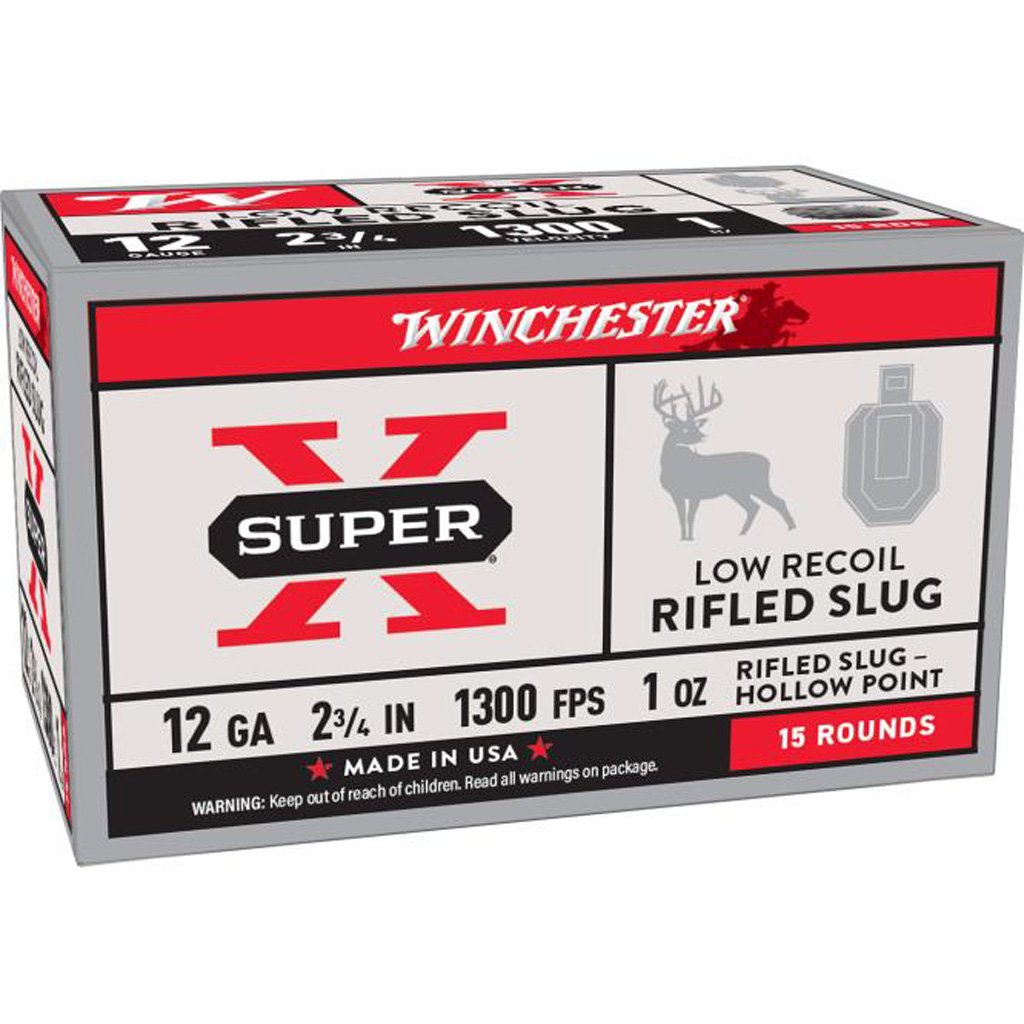 1103039_1 Winchester Super X Low Recoil Rifled Slugs 12 ga. 2 3/4 in. 1 oz. 15 rd.
