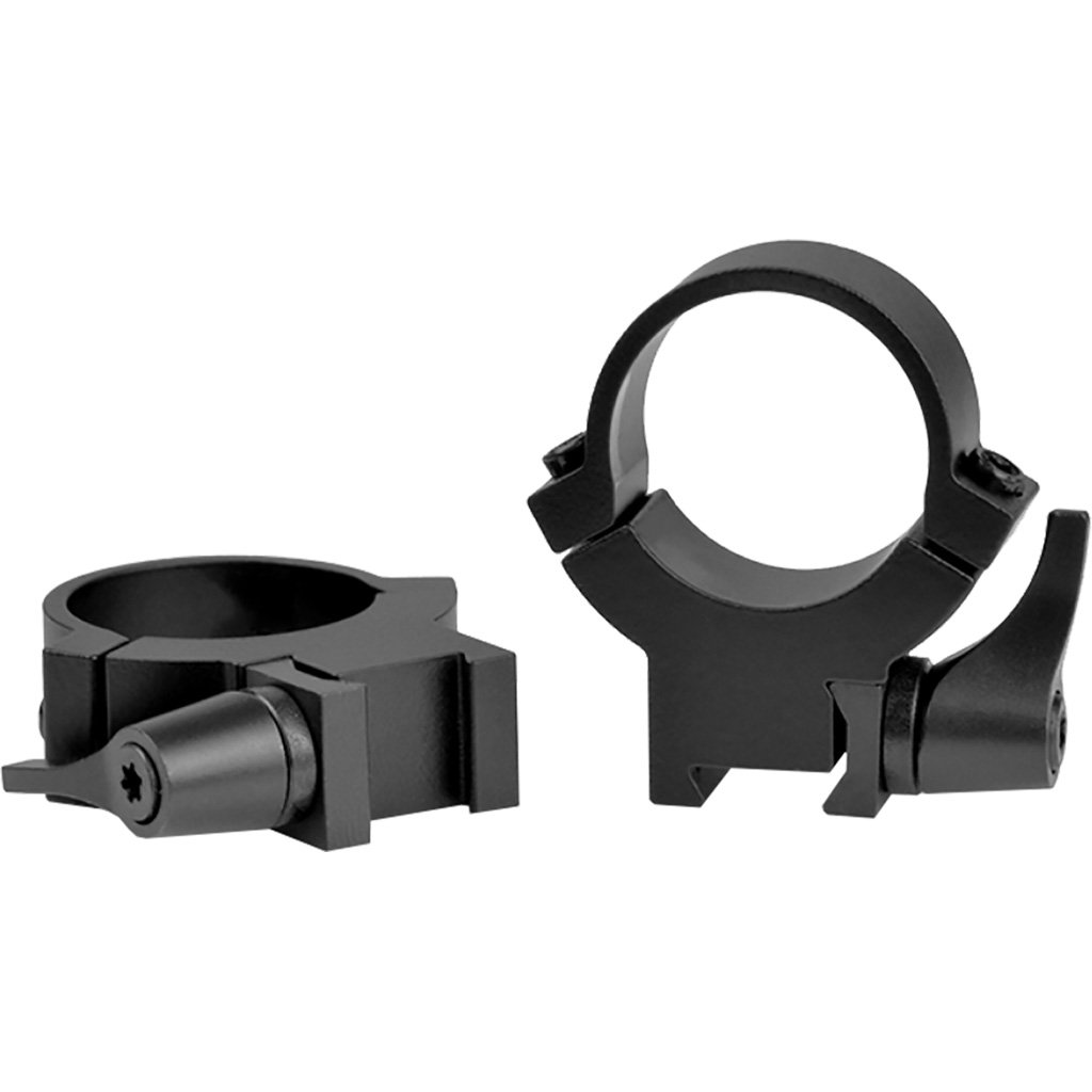 1203968_1 Warne Maxima Horizontal QD Rimfire Scope Rings 3/8 Dovetail Matte Black 1 in. High