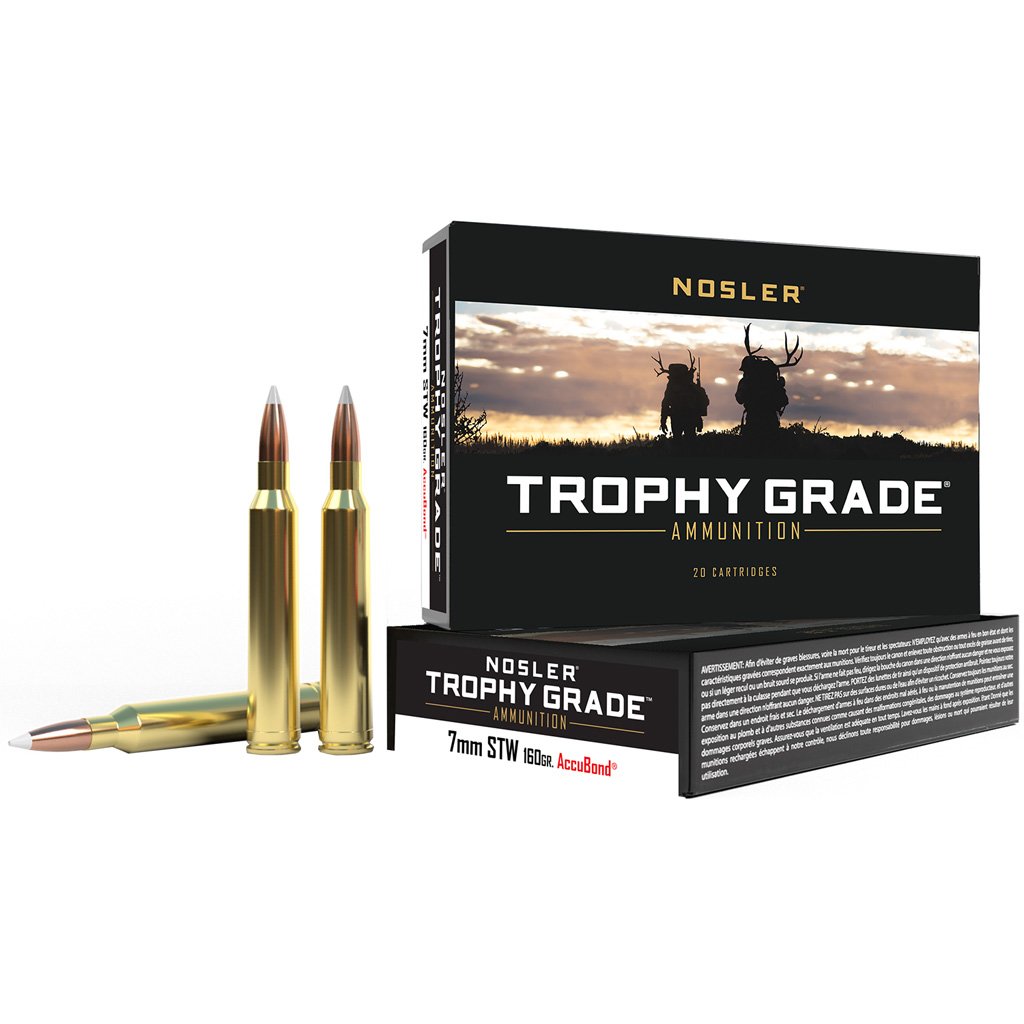1206305_1 Nosler Trophy Grade Rifle Ammunition 7mm STW 160 gr. AB SP 20 rd.