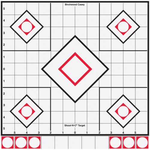 Birchwood Casey Shoot-N-C Target 8 in. Black/White Sight-In 5 pk.