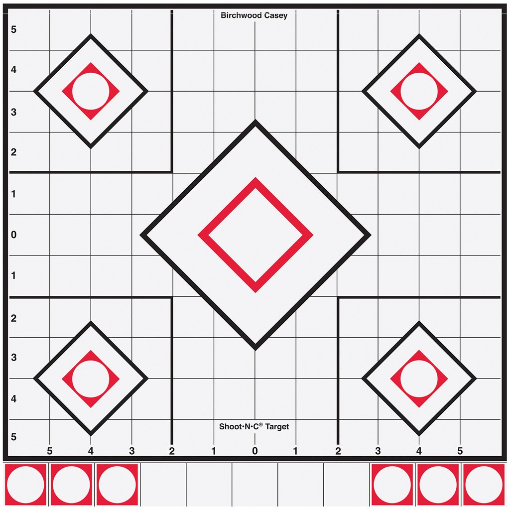 Birchwood Casey Shoot-N-C Target 8 in. Black/White Sight-In 5 pk.