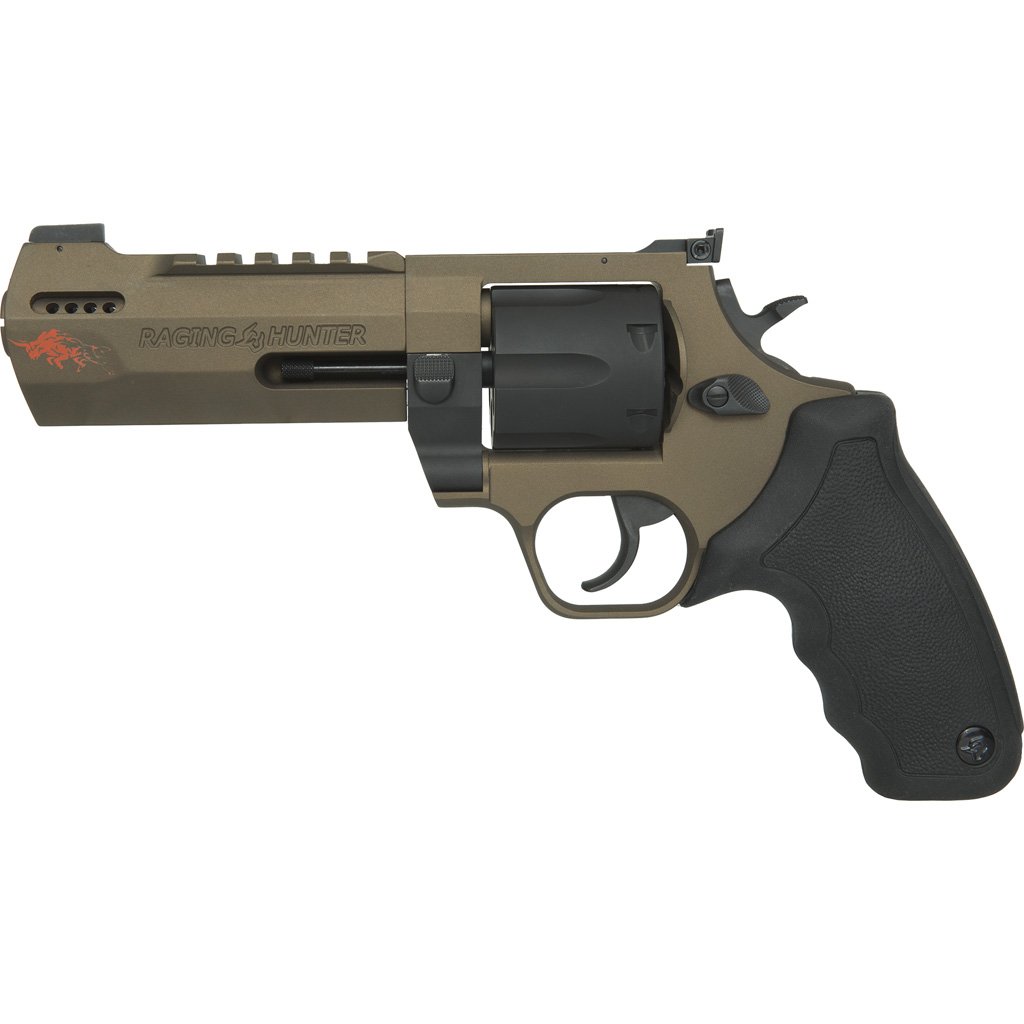 1211249_1 Taurus Raging Hunter Revolver 44 Mag. 5.125 in. Burnt Bronze w/Orange Bull 6 rd.
