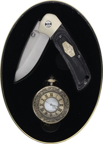 1227062_TIN.jpg OLD TIMER KNIFE/POCKET WATCH - COMBO GIFT TIN PROMO Q4 25'