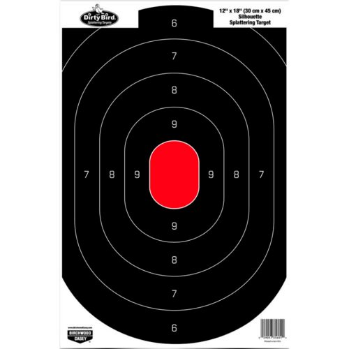 Birchwood Casey Dirty Bird Silhouette Target 12 x 18 in. Black & Red 100 Pack