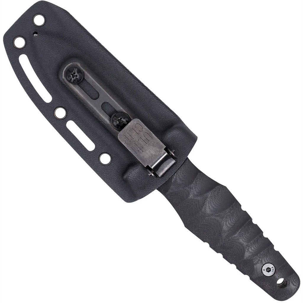 CobraTec Claymore Single Blade Dagger Fixed Blade Black Stonewash