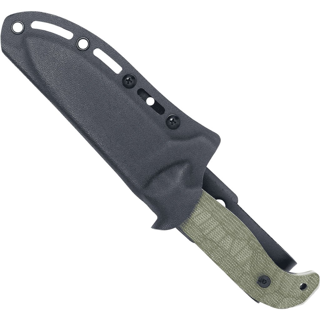 CobraTec PSK Knife Black Dark Stonewash Fixed Blade OD Green Satin Stonewash