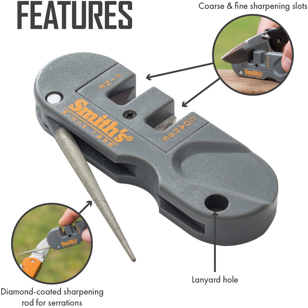 Smiths Pocket Pal Knife Sharpener Gray
