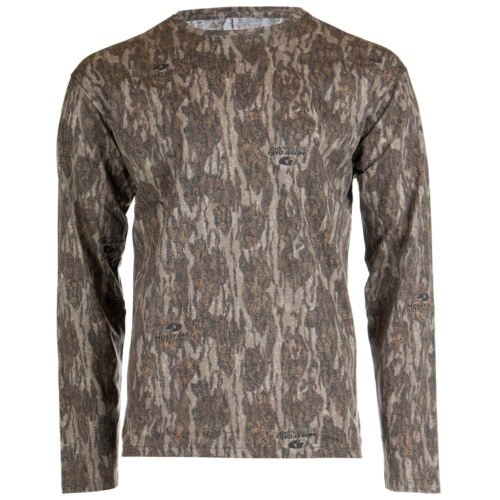 Habit Bear Cave Camo Tee Long Sleeve Mossy Oak New Bottomland XL