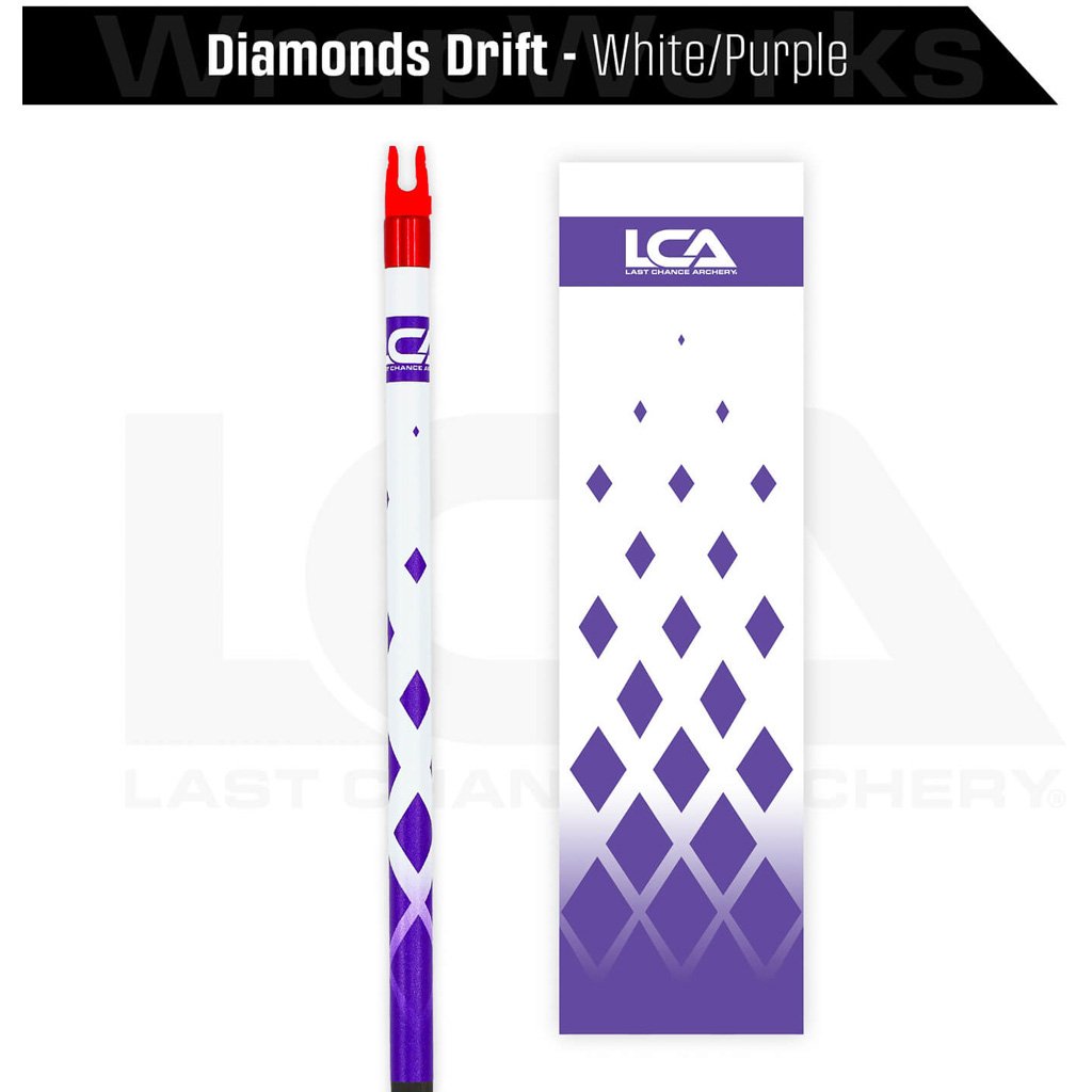 Last Chance WrapWorks Stock Diamonds Drift White/Purple Precision Flex L-Series