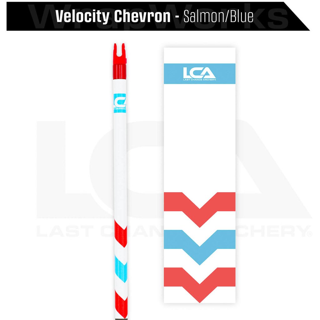 1503406_1 Last Chance WrapWorks Velocity Chevron Salmon/Blue Precision Flex L-Series
