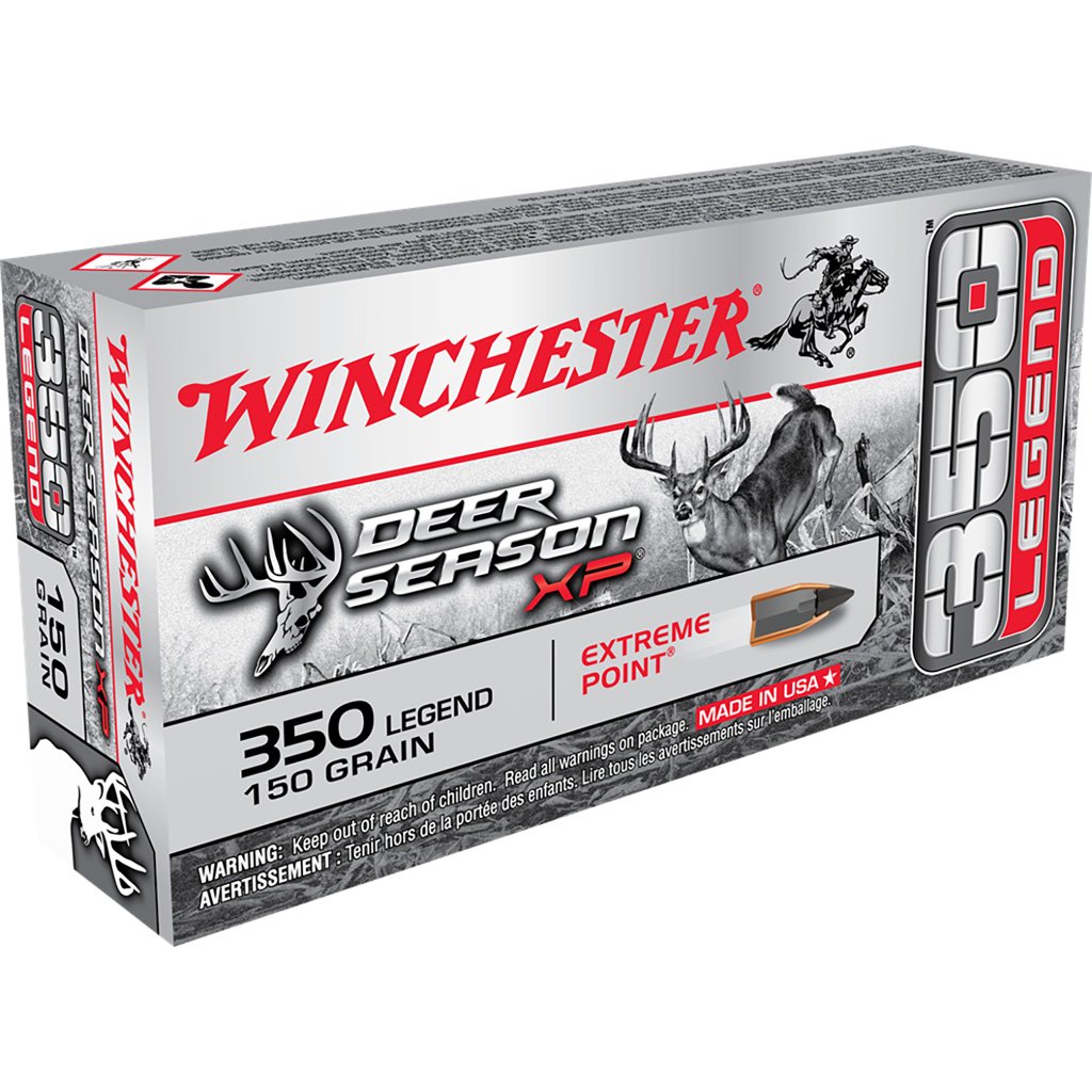 1701315_1 Winchester Deer Season XP Rifle Ammo 350 Legend 150 gr. Ext Point Polymer Tip 20 rd