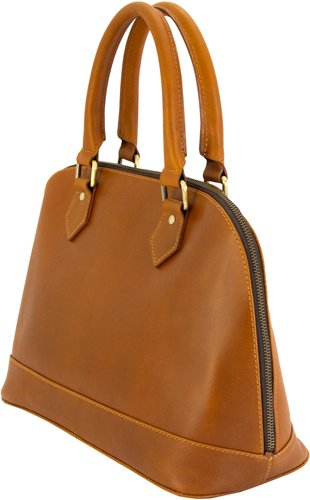 49708_SIDE CAMELEON S&W CLASSIC SATCHEL - CONCEALED CARRY PURSE BROWN