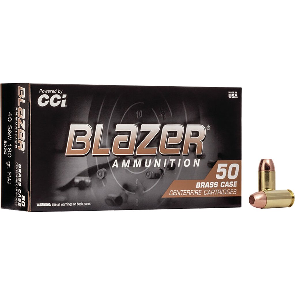 710048_1 CCI Blazer Brass Pistol Ammo 40 S&W 180 gr. FMJ Flat Nose 50 rd.