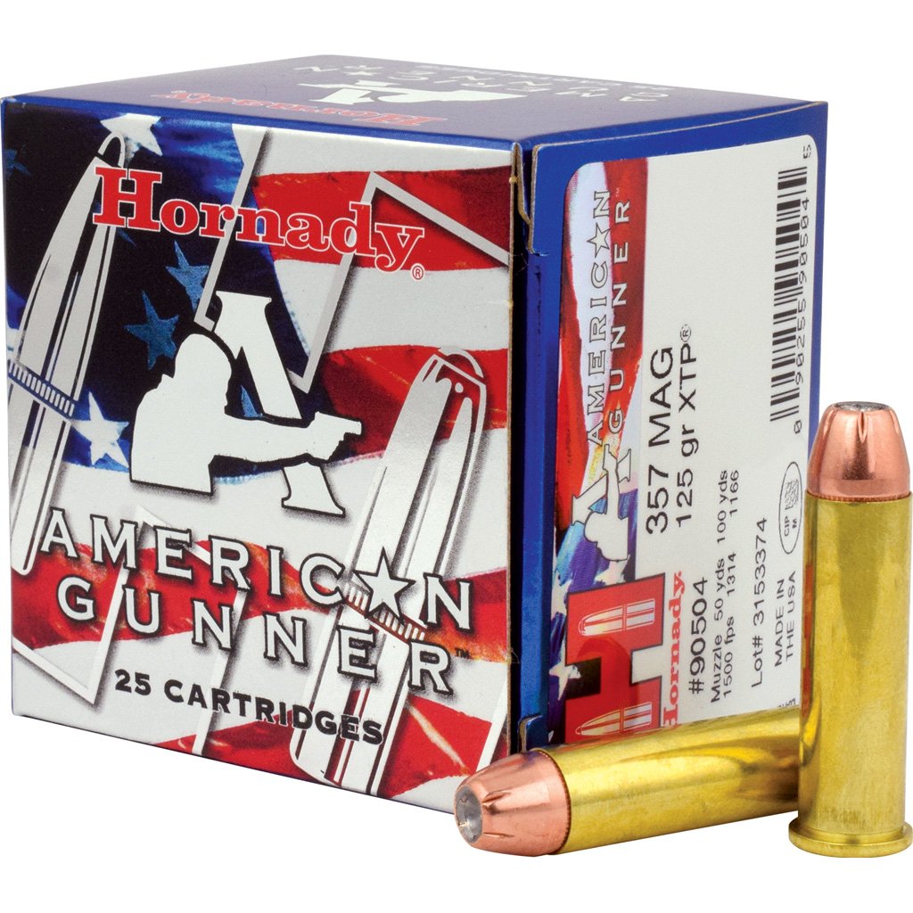 711434_1 Hornady American Gunner Pistol Ammo 357 Mag 125 gr. XTP Hollow Point 25 rd.