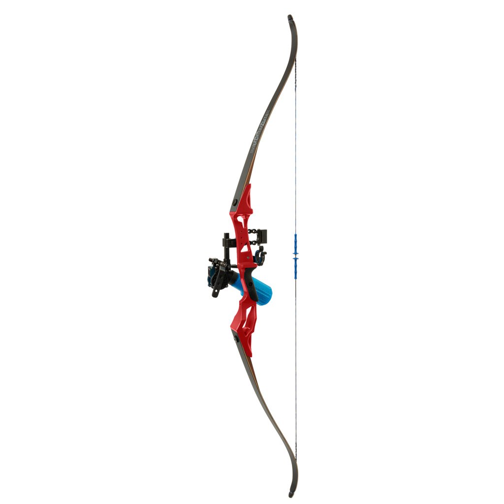 81381_1 Fin Finder Bank Runner Bowfishing Recurve Package with Winch Pro Bowfishing Reel Red 35 lbs. RH