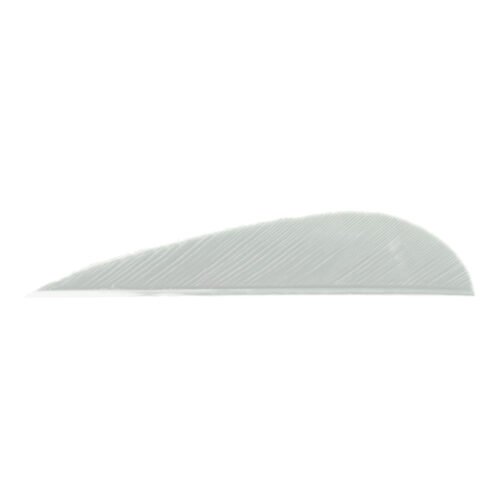 8420_1 Trueflight Parabolic Feathers White 3 in. RW 100 pk.