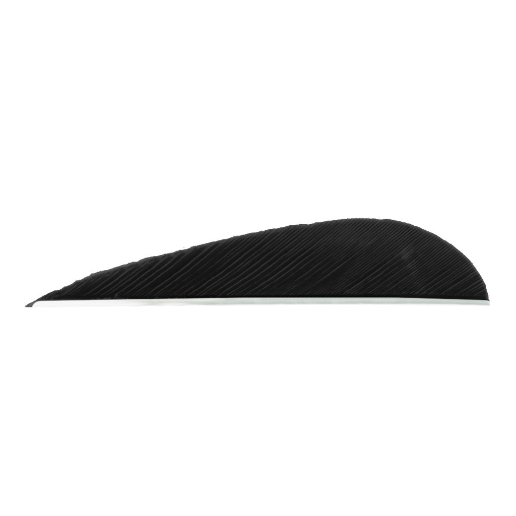 8421_1 Trueflight Parabolic Feathers Black 3 in. RW 100 pk.