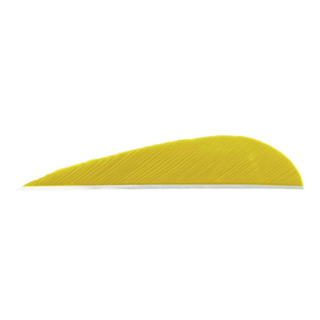 8423_1 Trueflight Parabolic Feathers Yellow 3 in. RW 100 pk.