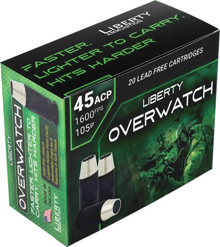 LIBERTY OVERWATCH 45 ACP - 105GR HP 20RD 10BX/CS