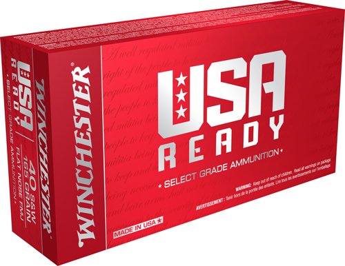 ARED40 WINCHESTER USA READY 40 SW - 165GR FMJ-MATCH 50RD 10BX/CS