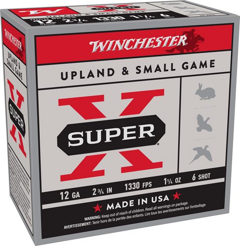 WINCHESTER SUPER-X 12GA 2.75" - 1-1/4OZ #6 1330FPS 25RD 10BX/C