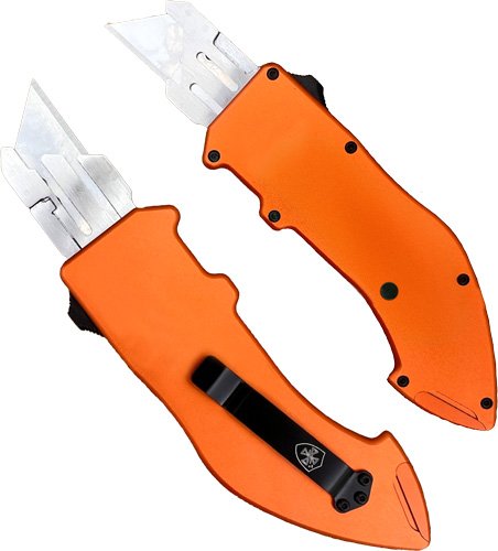 BCORG.jpg TEMPLAR UTILITY RAZOR OTF - SQUIRE ORANGE WITH 5 BLADES