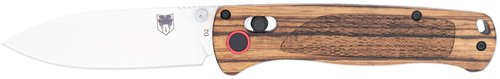CTZWDBLDNS COBRATEC ZEBRAWOOD FOLDER 3" - ZEBRAWOOD/SS D2 BAR LOCK